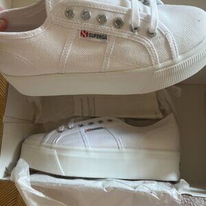 White Platform Supergas 2790 (Women Size 8)